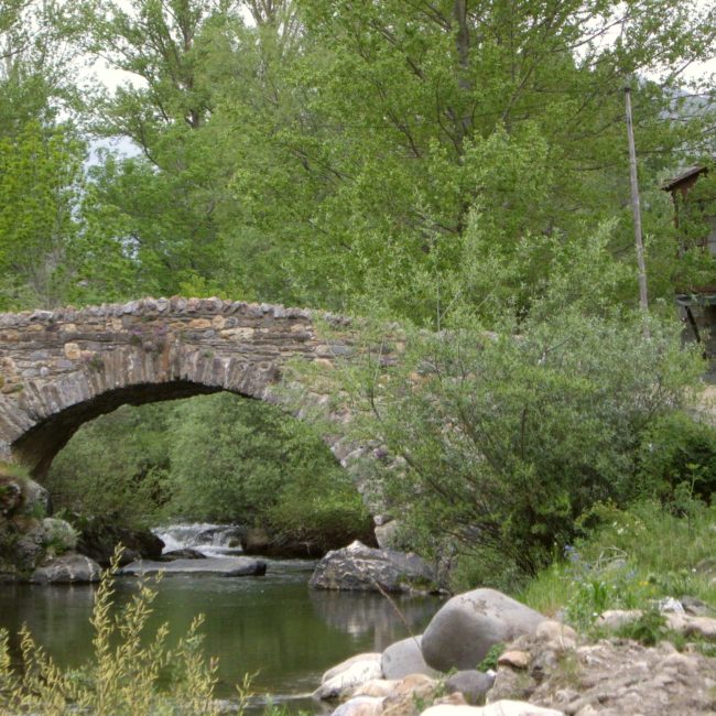 Puente de piedra con un arco